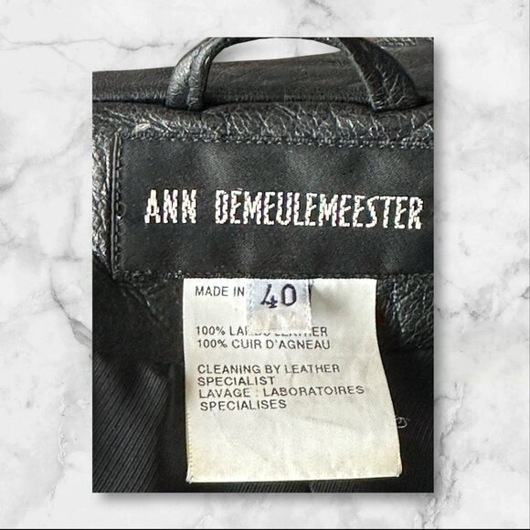 Three-Jackets-In-One Ann Demeulmeester Black Leather Jacket - Picture 5 of 9